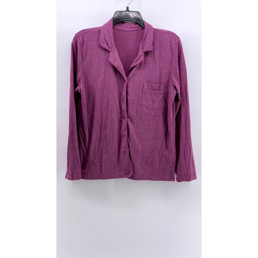 SIMPLY STYLED Pink Button-Up Long Sleeve Pajama Top SZ M